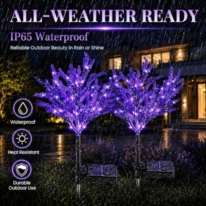 IP65 waterproof Lavender Solar Garden Lights