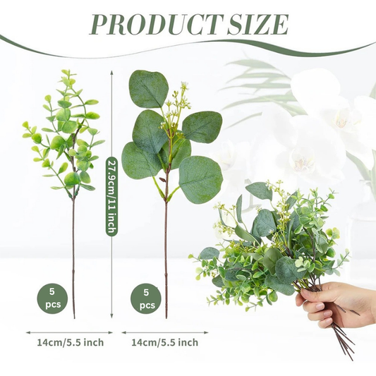 Bouquet Filler – 10 Artificial Eucalyptus Stems