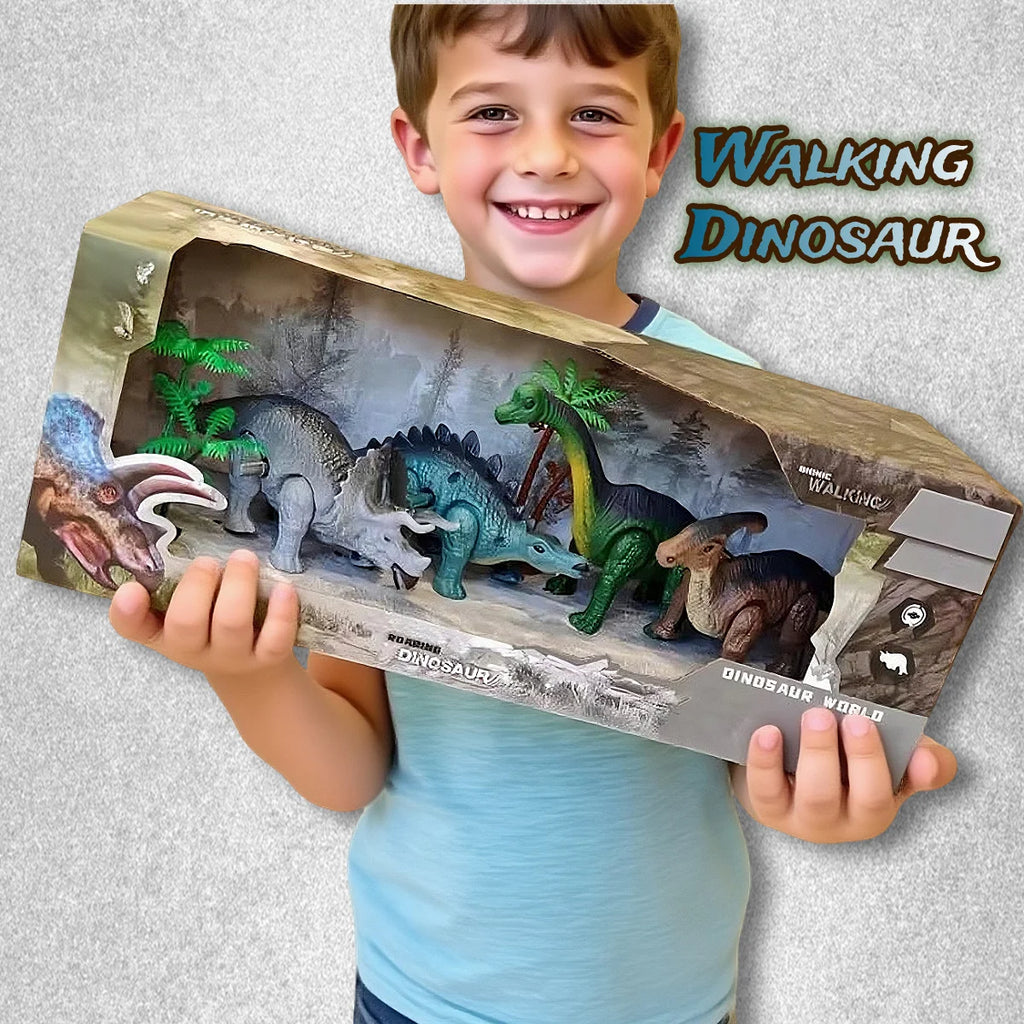 Set Of Dinosaur Toys, Running Mechanical Animal Toy