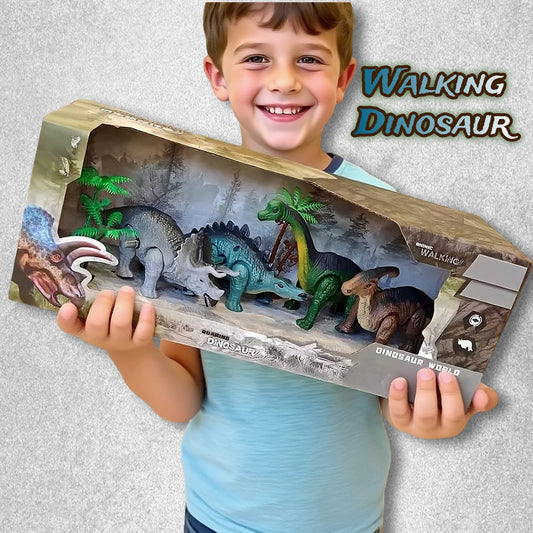 Set Of Dinosaur Toys, Running Mechanical Animal Toy