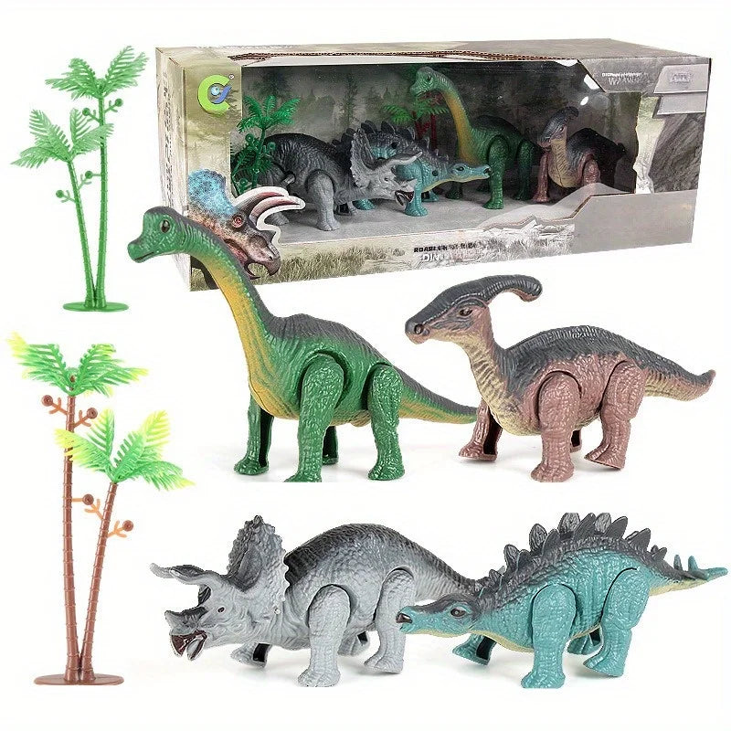 Set Of Dinosaur Toys, Running Mechanical Animal Toy