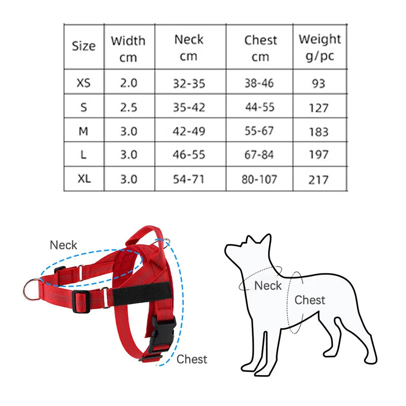 Personalized Reflective No Pull Harness for Small Medium Dogs