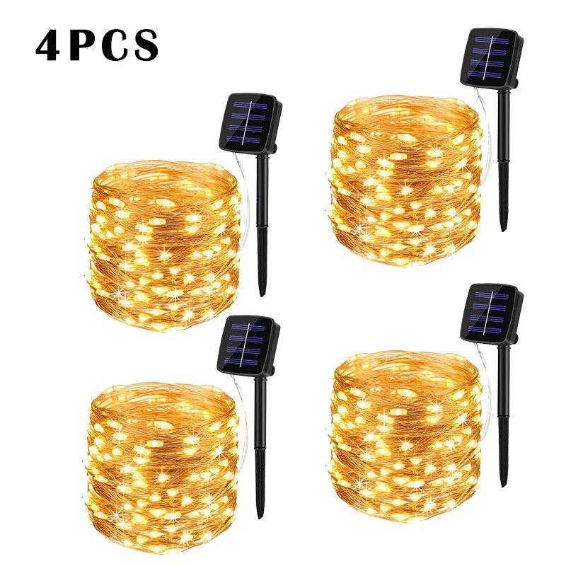 Solar LED Light Outdoor Festoon Lamp Garden Fairy Light String Led