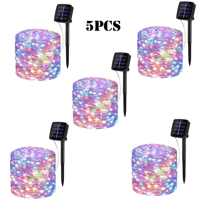 Solar LED Light Outdoor Festoon Lamp Garden Fairy Light String Led