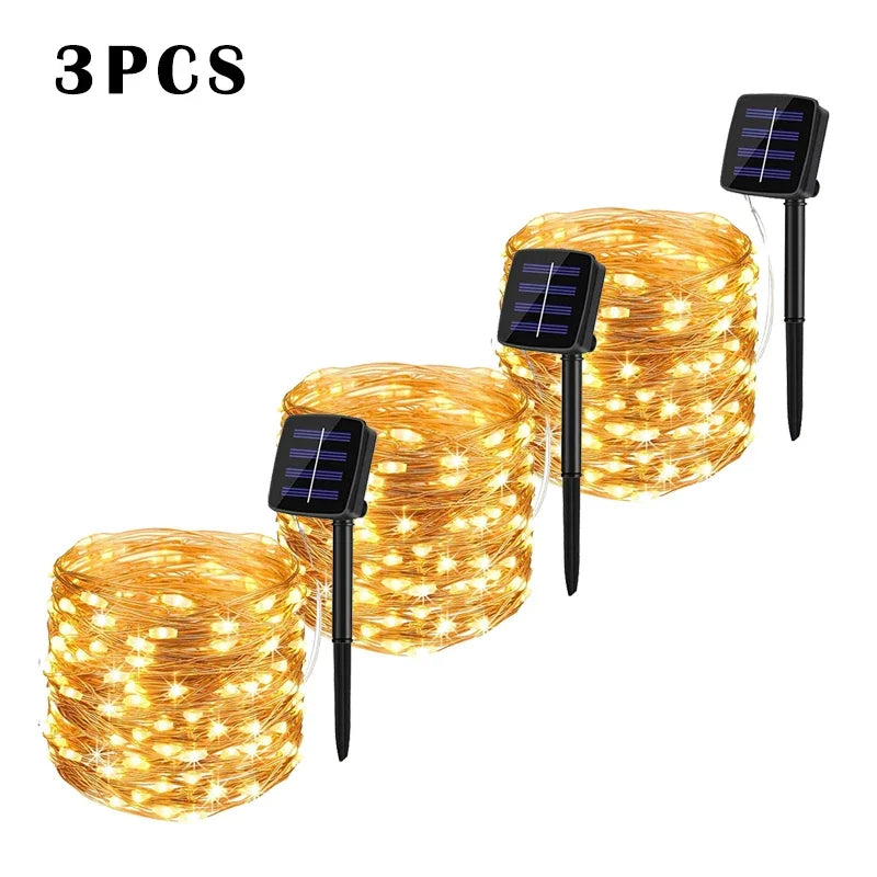 Solar LED Light Outdoor Festoon Lamp Garden Fairy Light String Led