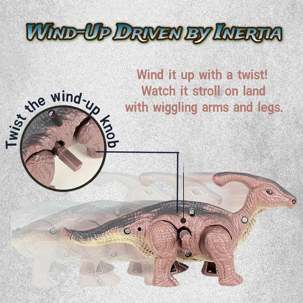 Set Of Dinosaur Toys, Running Mechanical Animal Toy