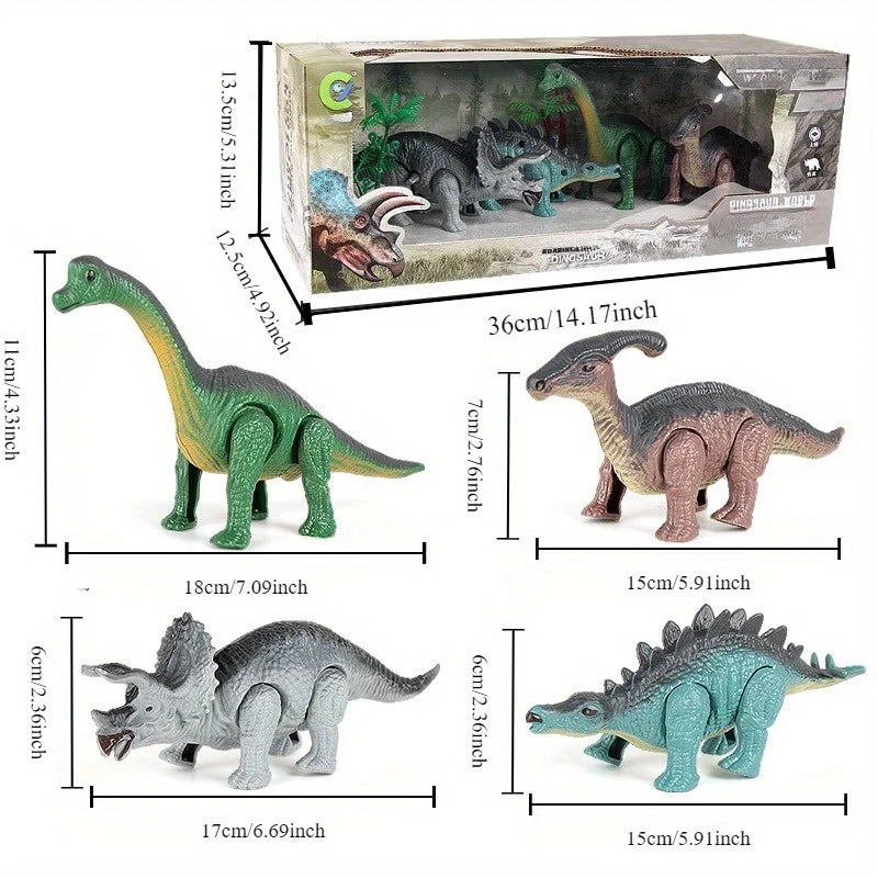 Set Of Dinosaur Toys, Running Mechanical Animal Toy