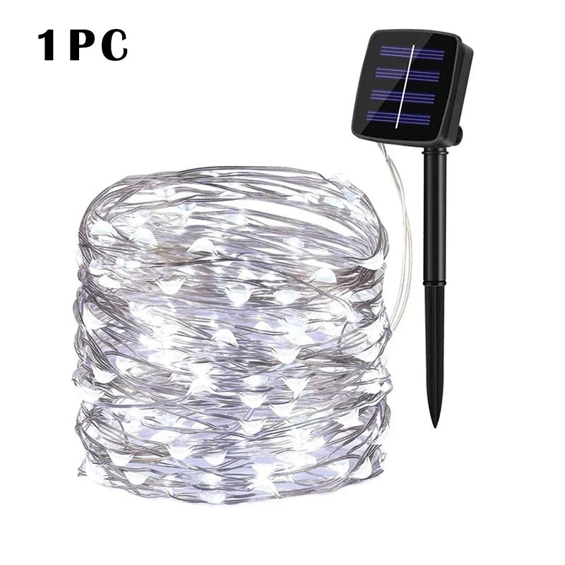 Solar LED Light Outdoor Festoon Lamp Garden Fairy Light String Led