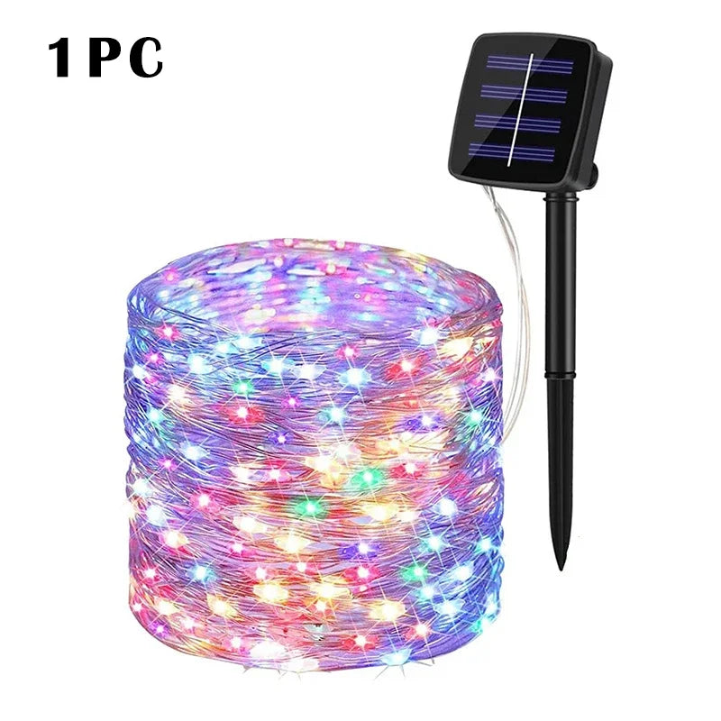 Solar LED Light Outdoor Festoon Lamp Garden Fairy Light String Led