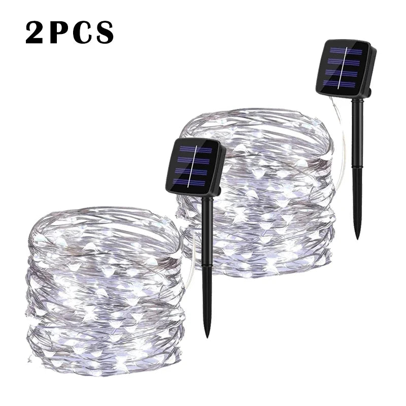 Solar LED Light Outdoor Festoon Lamp Garden Fairy Light String Led