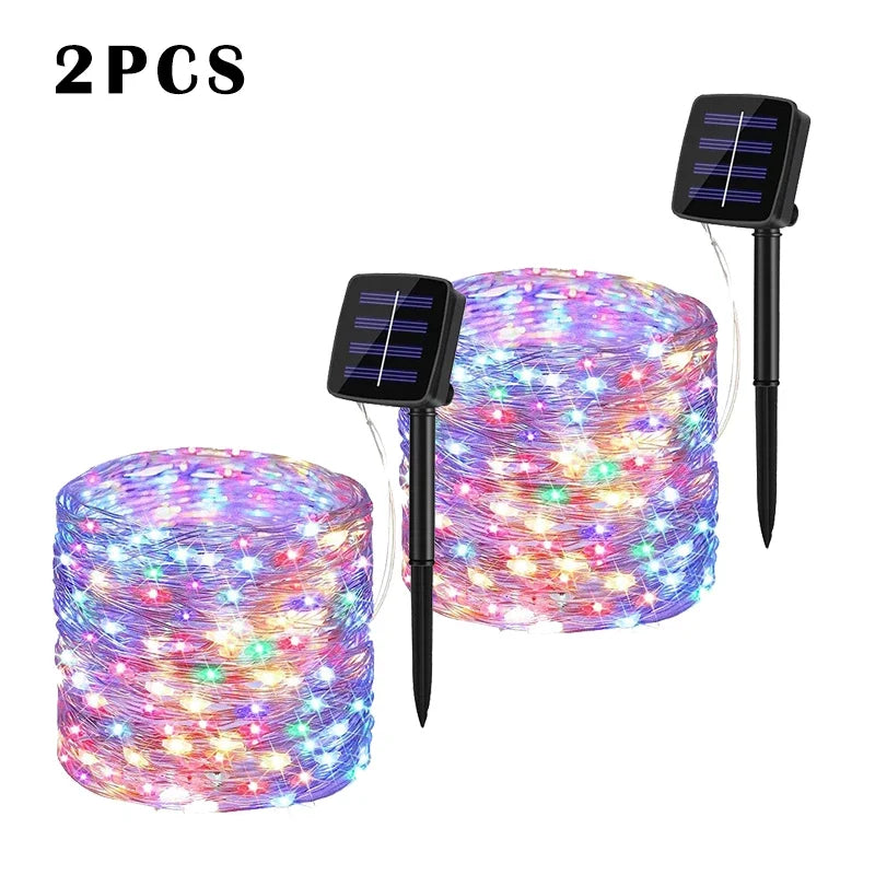 Solar LED Light Outdoor Festoon Lamp Garden Fairy Light String Led