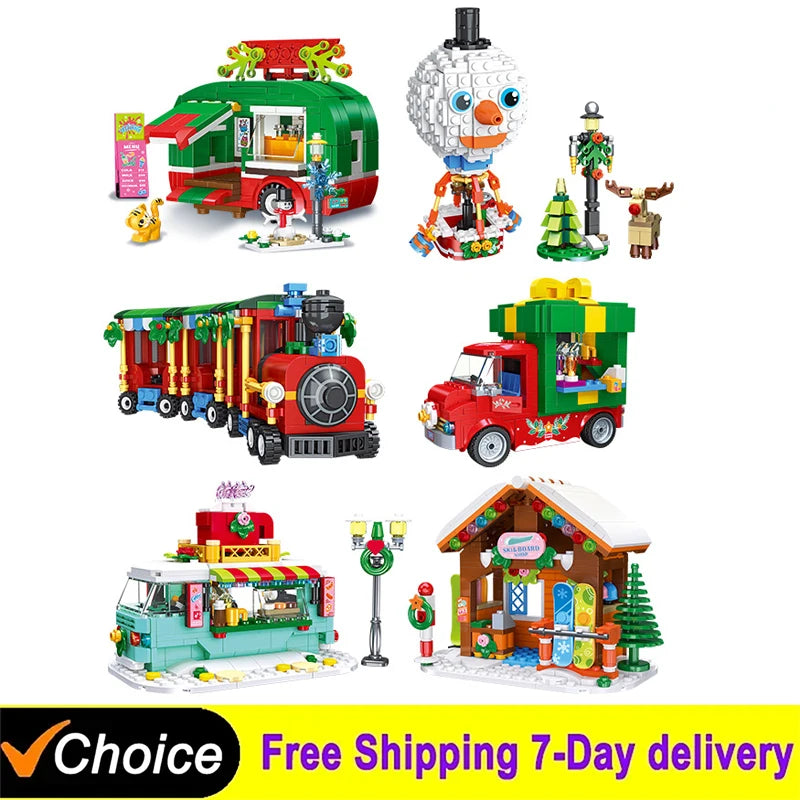 Christmas Gifts Gingerbread House Elk Carriage Small Train