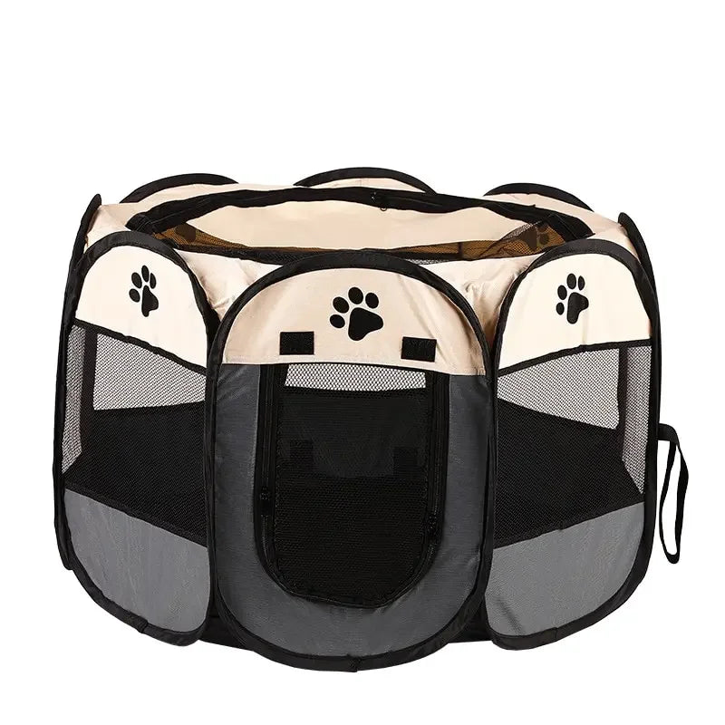 Portable Foldable Pet Tent Kennel Octagonal Fence Puppy Shelter