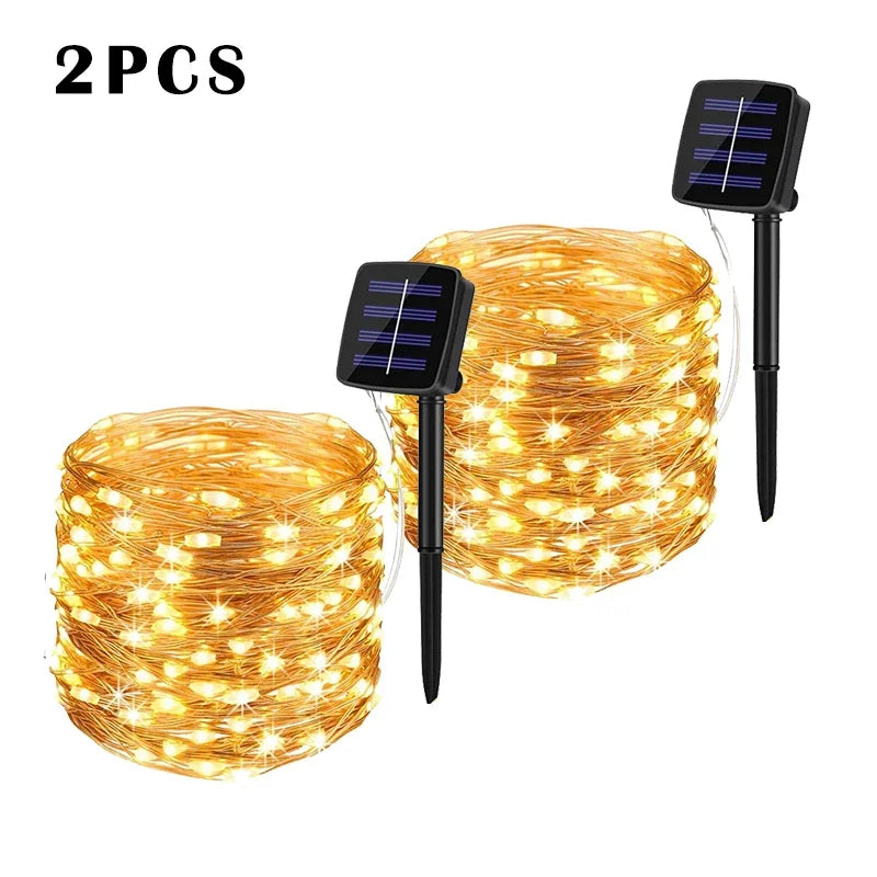 Solar LED Light Outdoor Festoon Lamp Garden Fairy Light String Led