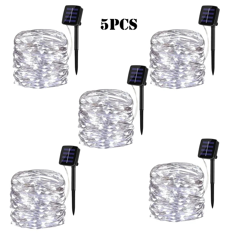 Solar LED Light Outdoor Festoon Lamp Garden Fairy Light String Led