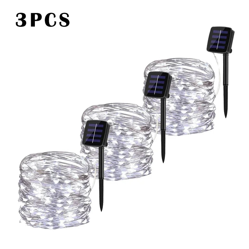 Solar LED Light Outdoor Festoon Lamp Garden Fairy Light String Led