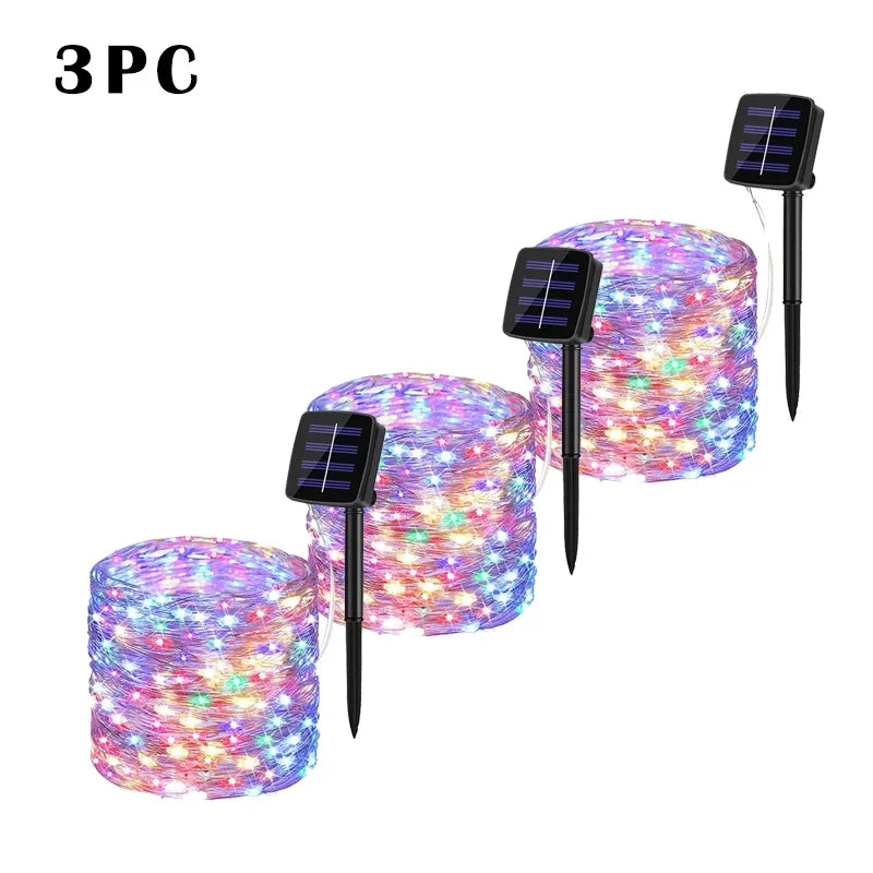 Solar LED Light Outdoor Festoon Lamp Garden Fairy Light String Led