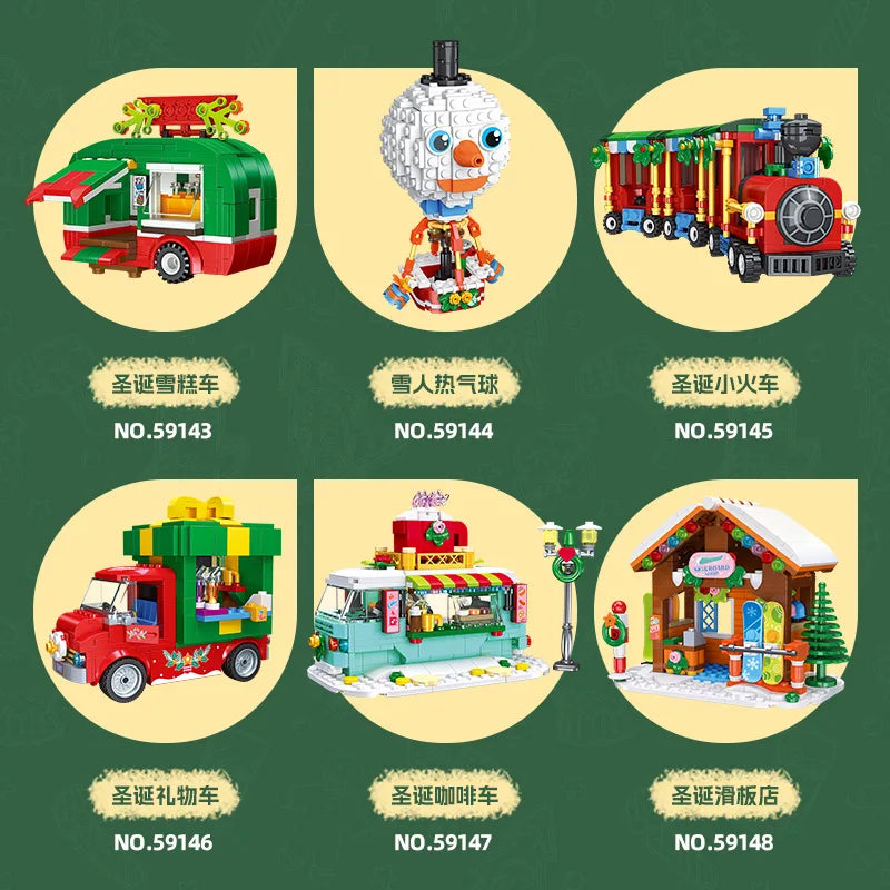 Christmas Gifts Gingerbread House Elk Carriage Small Train