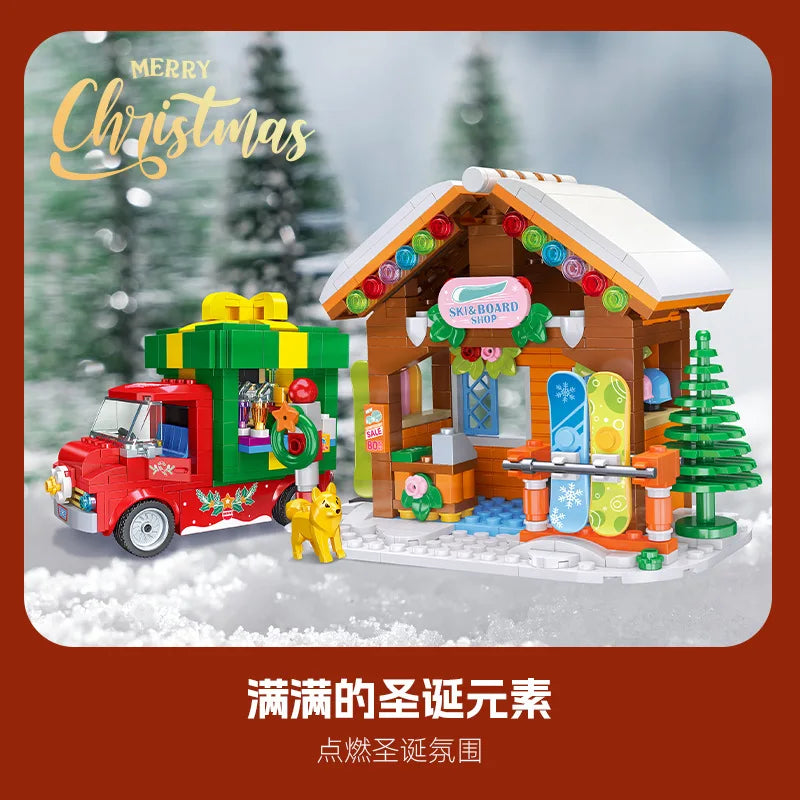 Christmas Gifts Gingerbread House Elk Carriage Small Train