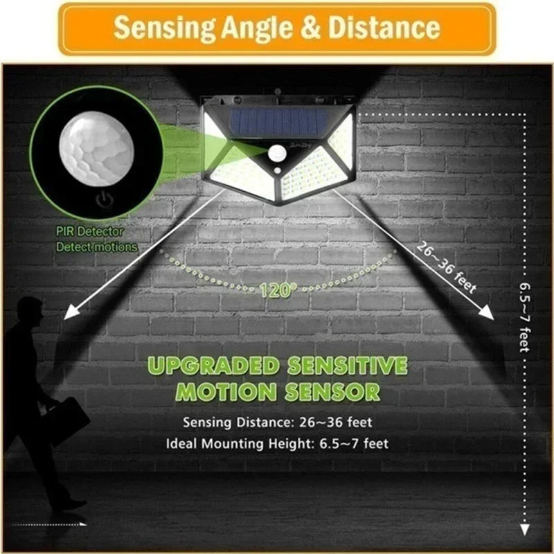 LED Solar Wall Lights Outdoor Solar Lamp Motion Sensor