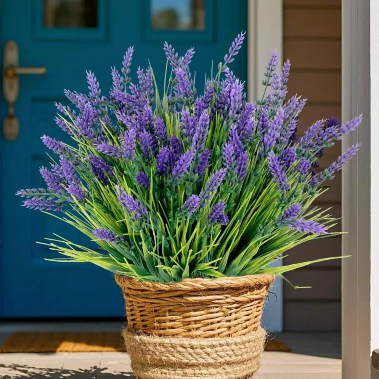 10pcs 14.5" Artificial Lavender & Monkey Grass Flowers Realistic Stems