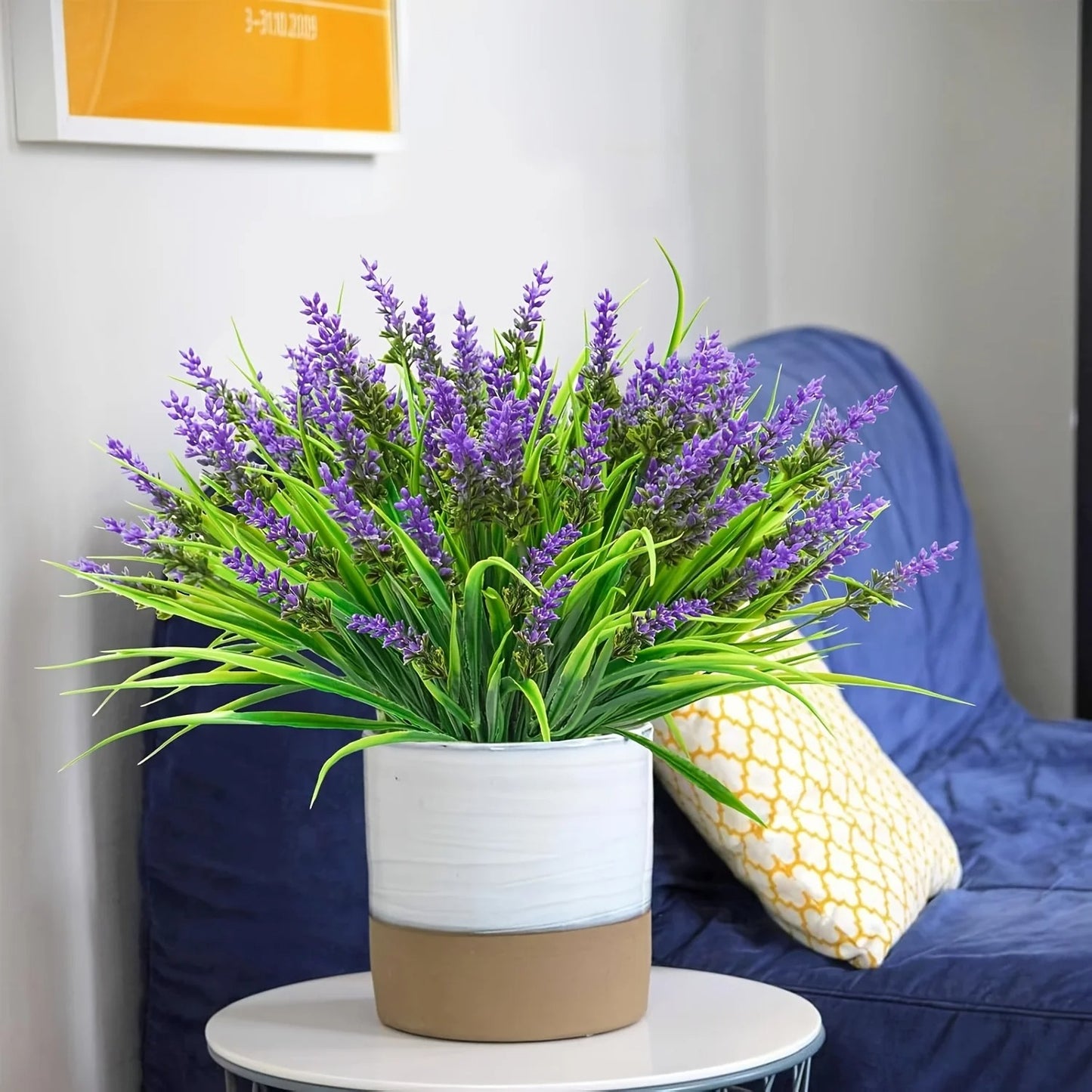 10pcs 14.5" Artificial Lavender & Monkey Grass Flowers Realistic Stems