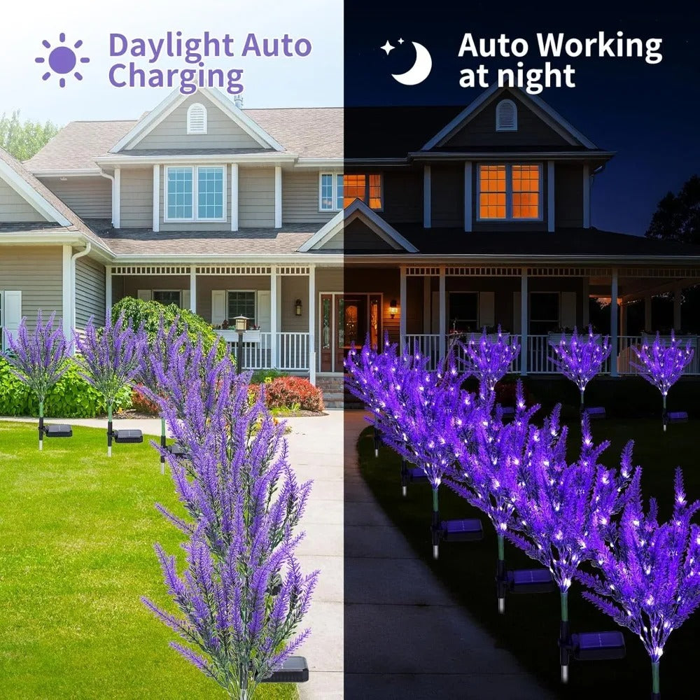 IP65 waterproof Lavender Solar Garden Lights
